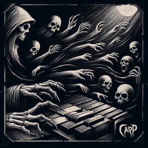 Horror Beat Cover Art - Dark and Grim Album Design