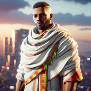 Ethiopian Clothing: Male Character in Popular Video Game Attire