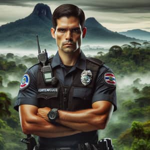 Costa Rican Penitentiary Police Officer in Uniform