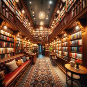 Cozy Victorian Bookstore Interior | Inviting Ambiance