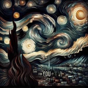 Dark & Elegant 'It's Coming for You' Art Inspired by Van Gogh