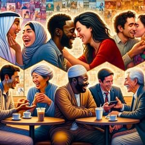 A Thought-Provoking Artwork Showcasing Diverse Relationships