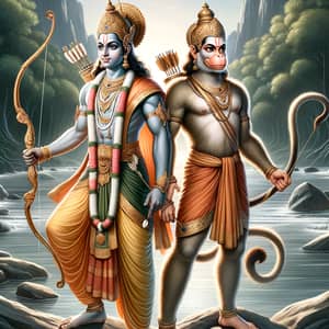 Lord Rama and Hanuman in Ancient Indian Mythology