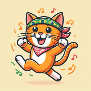 Cheerful Orange Cat Dancing Lambada | Fun Cat Dancing Video