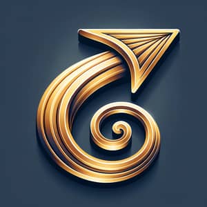 Professional 3D Curly Arrow Design for Presentations
