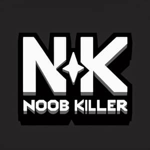 NK Noob Killer Game Logo - Minimalistic 2D Design