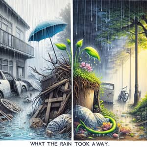 Nature Reclaims: What the Rain Took Away