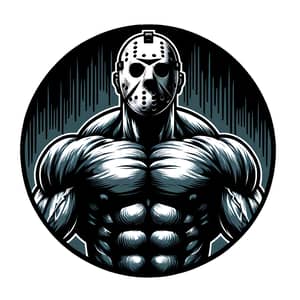 Muscular Horror Character with Hockey Mask - Athletic Physique