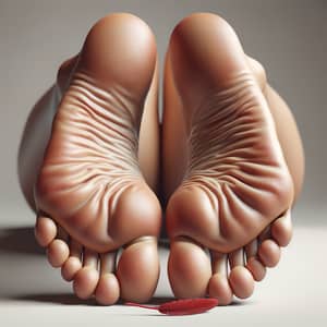Female Feet Soles Depiction | Medium Brown Skin with True Textures