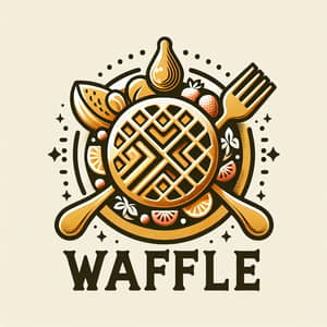 Golden Waffle Delights | Fresh Fruits & Maple Syrup Stacked Waffles