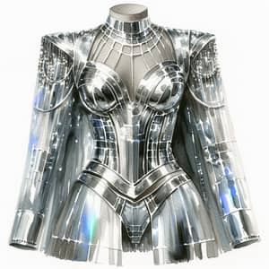 Tech-Inspired Metallic Foil Costume: Futuristic and Reflective