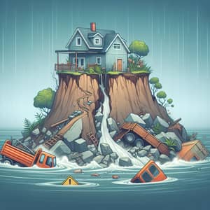 House in Danger - Landslide Risk