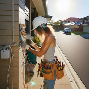 Female Electrician Working in Sunny Florida | Electrical Repairs