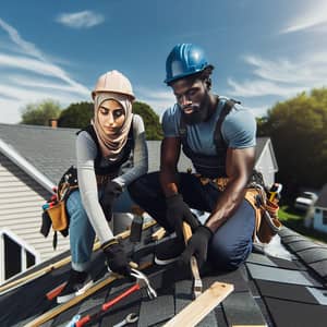 Professional Roofers on Residential House – Safety Standards