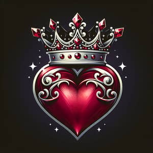 Luxurious Crown and Heart Logo Design