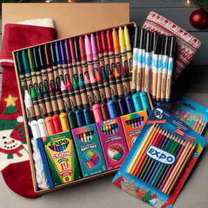 Colorful Crayons, Markers & Colored Pencils Collection for Arts & Crafts