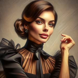 Sophisticated Black Dress Fine Art Portrait Photography