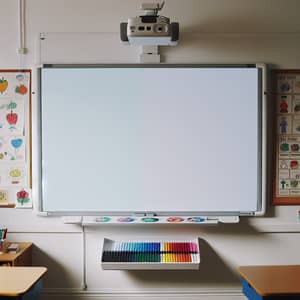 Modern Classroom Smartboard with Integrated Technology