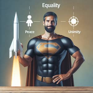 Tech Entrepreneur Promoting Equality Through Rocket Symbolism