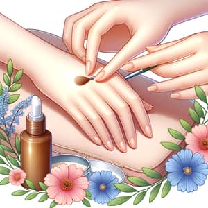Gentle Touch on Skin Illustration