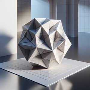 Intricate Geometric Model in 3D: Sharp Angles, Smooth Curves