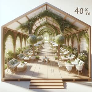 Open Pavilion Design: 40m² Walk-Through Experience