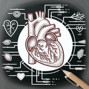 Heart Anatomy Schematic Drawing