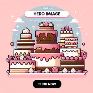 Delicious Cakes Banner for Digital Cake Shop | Shop Now