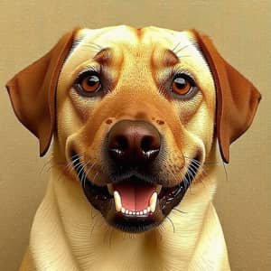 Labrador Smiling in Dog Heaven - Heartwarming Photo