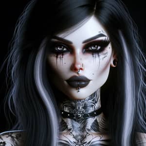 Coldly Beautiful Goth Woman - Fantasy HD Image