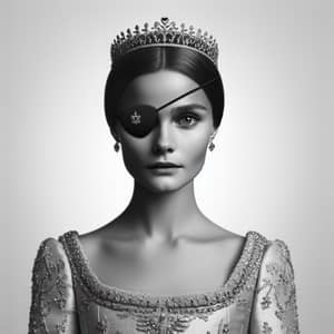 Swedish Princess with Black Eyepatch - Royalty Elegance