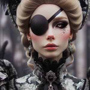 Enchanting Disney Princess with Black Eyepatch