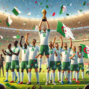 Algerian Football Team Celebrates Africa Cup Victory