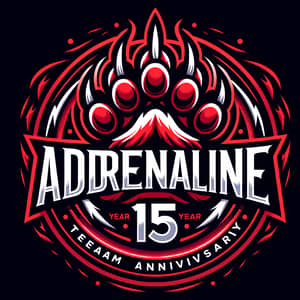Adrenaline Team 15-Year Anniversary Logo Design