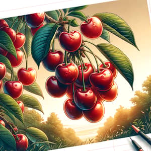 Beautiful Cherry Fruits Illustration | Close Look