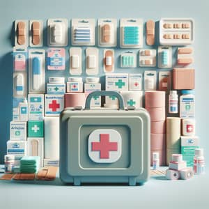 First Aid Kit with Bandages and Supplies for Home Emergencies