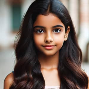 Confident South Asian Girl with Long Dark Hair | Unique Beauty