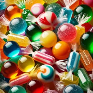 Colorful Assortment of Hard Candies for Sweet Delights