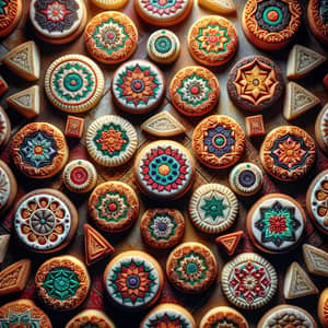 Vibrant Maamoul Cookies: Intricate Heritage Patterns | Palestine
