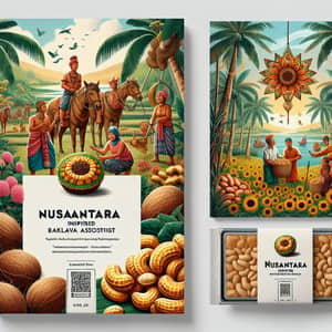 Nusantara-Inspired Baklava Assortment: Diverse Indonesian Culture Packaging Design