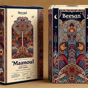 Vibrant Maamoul Dates Cookies Packaging Design | Palestinian Heritage