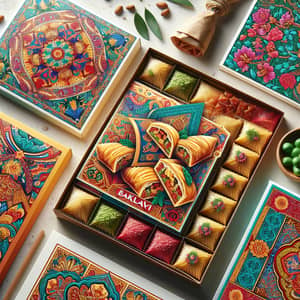 Vibrant Indonesian-Inspired Baklava Packaging | Culinary Art