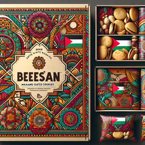 BEESAN Maamoul Dates Cookies Packaging Design Inspired by Palestine's Heritage