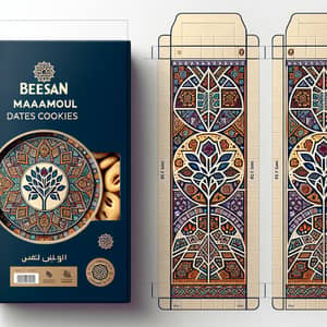 Captivating Tree of Life Maamoul Dates Cookies Packaging Inspired by Palestinian Heritage