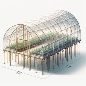 Polythene Greenhouse 8x30 Wooden Poles Model | Gardening Solutions