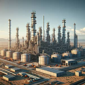 Realistic Oil Refinery Plant - Industrial Structures Detail
