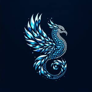 SWAROVSKI Phoenix Logo with Cold-Tone Blues