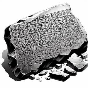 Rosetta Stone - Ancient Artifact with Hieroglyphics & Greek Inscriptions
