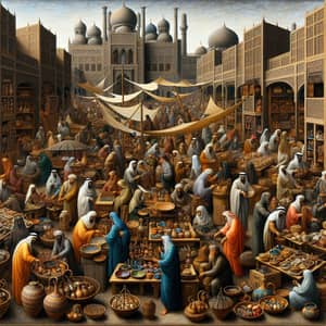 Islamic Perspective: Traditional Arabian Marketplace Art