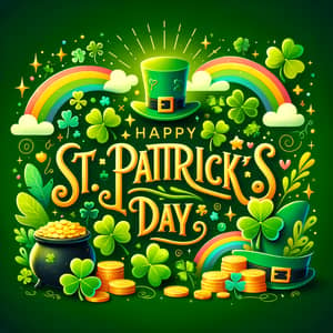 Cheerful St. Patrick's Day Graphic for Social Media